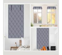 Ensemble de housses de fenêtre d'hiver en tissu Oxford avec isolation triple couche et sangles enroulables pour un accès facile (119,4 x 160 cm)