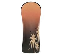 Ensemble de housses de golf Hawaii Summer Tree Black Gridient Accessoires en cuir de qualité supérieure avec étiquettes numérotées pour protéger le conducteur pour le golf