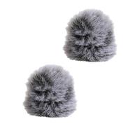 Ensemble de housses de microphone pour appareil photo avec 2 bonnettes en polaire douce, accessoire Vlog extérieur pour contrôle du vent et installation par le haut de la housse de micro, bonnet