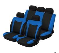 Ensemble de housses de siège - START - Uranus - Noir et Bleu - Compatible avec accoudoirs - 5 appuie-têtes