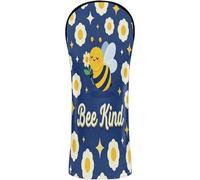 Ensemble de housses de tête de club de golf en cuir de qualité supérieure avec étiquette numérotée pour conducteur/bois de parcours/abeille hybride avec bonté de fleur