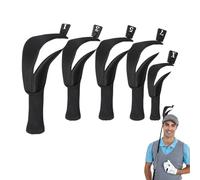 Ensemble de housses de tête de golf | Couvre-club de golf à long cou résistant à la poussière hybride - Couvre-tête hybride en bois avec étiquettes numérotées pour homme et femme