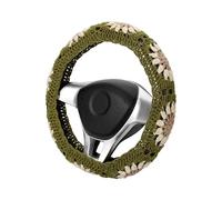 Ensemble de housses de volant en crochet de 35,6 à 38,1 cm, housse de ceinture de sécurité tournesol vintage faite à la main, accessoires d'intérieur de voiture bohème pour femme (HZYZW08, A