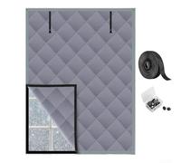 Ensemble de housses d'isolation de fenêtre en tissu Oxford avec triple couche thermique et attaches pour une conservation efficace de la chaleur (99,1 x 160 cm)