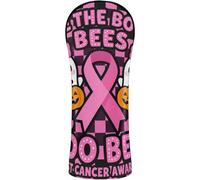 Ensemble de housses imperméables pour tête de golf avec numéro interchangeable. Étiquettes conçues pour s'adapter à tous les bois et conducteurs, Save The Boo Bees, lutte contre le cancer du sein