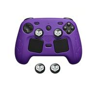 Ensemble de housses pour manette de jeu avec poignées, Purple | Coque en silicone et 2 capuchons de pouce pour un usage quotidien, un rangement sur le bureau et un transport