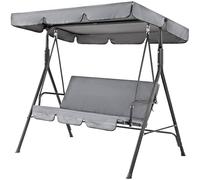 Ensemble de housses siège for balançoire jardin, auvent et housse, paquet 2 for 2-3 personnes(Gray,98 * 73 * 7.1in)