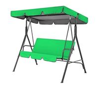 Ensemble de housses siège for balançoire jardin, auvent et housse, paquet 2 for 2-3 personnes(Green,65 * 45 * 5.9in)