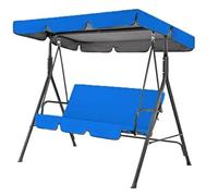 Ensemble de housses siège for balançoire jardin, auvent et housse, paquet 2 for 2-3 personnes(Royal Blue,74.8 * 52 * 5.9in)