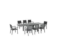 Outsunny Ensemble de salon de jardin Aluminium 270 x 90 x 75 cm Gris