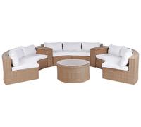 Ensemble de jardin 9 places beige sable SEVERO