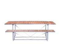 Ensemble de jardin avec banc Jever Table 220x70x74cm/Bench 220x35x45cm