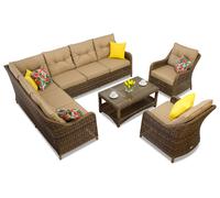 Ensemble de jardin avec canapé d'angle Toledo Corner 7 bronze Garden Point