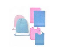 Ensemble de jardin d'enfants nuage en pur coton avec toile AIDA à broder - sac +