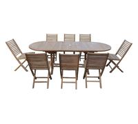 Ensemble De Jardin En Teck Premium Mainan 4 À 8 Places Ballea Beige