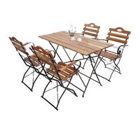 Ensemble De Jardin Hwc-J40 Acacia Certifié Mvg Couleur Naturelle Marron