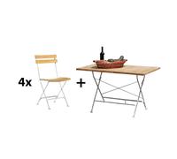Ensemble de jardin Lucca folding Table 120x70cm