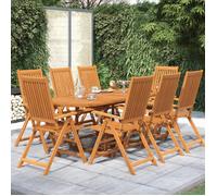 Ensemble de jardin - Maison Exclusive - Bois d'acacia massif - Table extensible 160-240 cm - Chaises 5 positions