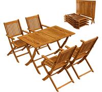 Ensemble de jardin SYDNEY en bois d'acacia 5 pièces