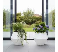 Ensemble de jardinières surélevées en deux parties, 100 x 100 x 80 cm. Robuste et durable, idéal pour la culture de fleurs, de verdure et de légumes.