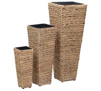 vidaXL Jardinière surélevée 3 pcs Jacinthe d'eau – Pot à fleurs pour jardin, balcon, terrasse