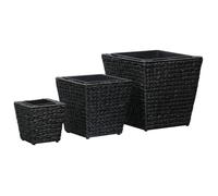 Ensemble de jardinières surélevées en jacinthe d'eau - vidaXL - Noir - 40cm 30cm 20cm