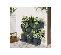 Vidaxl Ensemble De Jardinières Verticales 12 Pcs Anthracite Pp