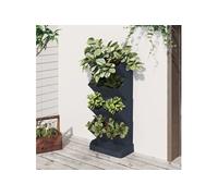 Ensemble de jardinières verticales 4 pcs Anthracite PP, jardinière, boîte à fleurs, pot de jardin, lit surélevé 152207