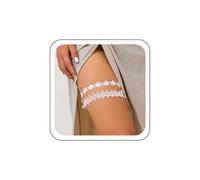 Ensemble de jarretelles de mariage pour mariée, porte-jarretelles en dentelle à fleurs, étoile blanche, jarretelles de jambe en dentelle extensible faites à la main, accessoire de corps pour femmes