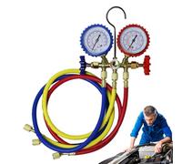 Ensemble de jauge collecteur | R134A Kit mesure du kit tuyau recharge, outil réparation voitures pour / R22 R410 R12 Réfrigérant, accessoires automobile
