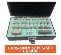 Ensemble de Jauges 32 Pcs High Accuracy Steel Gauge Measuring Block Set Testing Gage Measurement 0/1 Grade(1 grade)