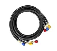 Ensemble de jauges de collecteurs de CVC, tuyaux de charge pour réfrigérants avec valves - Tuyau de tension pour adaptateur R134A R410A R22