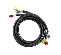 Ensemble de jauges de collecteurs de CVC, tuyaux de charge pour réfrigérants avec valves - Tuyau de tension pour adaptateur R134A R410A R22