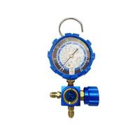 Ensemble de jauges de fréon for collecteur de Diagnostic, outil de réfrigération A/C haute et basse pression for R22/R410A/R134A/R410a avec verre de visée G1/4 1 pièce(Low pressure)