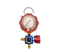 Ensemble de jauges de fréon for collecteur de Diagnostic, outil de réfrigération A/C haute et basse pression for R22/R410A/R134A/R410a avec verre de visée G1/4 1 pièce(High pressure)