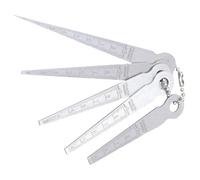 Ensemble de jauges d'épaisseur multifonctions en acier - Outil de mesure de l'espace pour mesurer l'épaisseur de l'espace dans le soudage automobile et le travail du bois - Outil d'inspection des