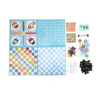 Ensemble de Jeu 5 en 1 en Bois pour Enfants : échecs Volants et Puissance Cinq, Jouet d’éveil Multifonctionnel avec pièces colorées, fabriqué en Bois, ABS et EVA sûrs, adapté aux