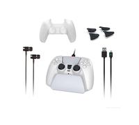 Ensemble De Jeu 8 En 1 Poignée Étui De Protection Manchon De Déclenchement Casque Présentoir Câble De Charge Pour Manette Sans Fil Ps5