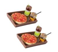 Ensemble de jeu alimentaire miniature pour maison de poupée comprenant des pizzas et des boissons texturées réalistes pour enfants Jeu de rôle essentiel pour maison de poupée