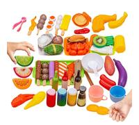 Ensemble De Jeu BBQ Grill - Ensemble De Jouets De Cuisine, Jouets De Cuisine Complets Interactifs Réalistes Et Colorés, Jeu De Simulation De Nourriture Pour Les D'âge Préscolaire, Les Élèves D