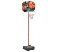 Ensemble de jeu de basket-ball portable - vidaXL - Réglable 109-141 cm - Multicolore - Ballon gonflable - Pompe incluse