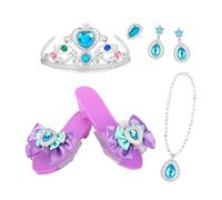 Ensemble de jeu de bijoux, fournitures de jeu de rôle cosplay, ensemble de chaussures de princesse - pour anniversaire, Halloween, vacances, récital, spectacles sur scène, éénement scolaire, carnaval