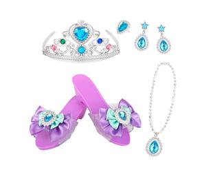 Ensemble de jeu de bijoux, fournitures de jeu de rôle cosplay, ensemble de chaussures de princesse - pour anniversaire, Halloween, vacances, récital, spectacles sur scène, éénement scolaire, carnaval