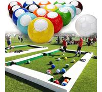 Ensemble de Jeu de Billard Familial - 16 pièces de balles de Billard en Cuir Football, balles de Snooker de Football pour Jeux de Table intérieurs et extérieurs 20cm