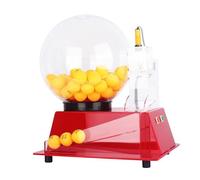 Ensemble de Jeu de Bingo, Machine de loterie électrique avec sélecteur Automatique de Boules, Cage de Bingo en Acrylique Comprenant 60 Boules pour Le Divertissement en Famille et en fête Red