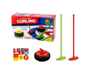 Ensemble de jeu de curling de glace - Jouet professionnel d'intérêt Premium Brosse à lumière électrique Équipe parent-enfant Développer la créativité des Compétences de réflexion Activité