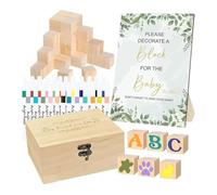 Ensemble de Jeu de - Décoration de prénatale à Faire soi-même, Ensemble de Panneaux de Jeu, Cube en Bois, Jouet Artistique, Figurine Souvenir personnalisée pour révéler Le Sexe, d'anniv