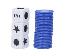 Ensemble de Jeu de Dés Gauche Droite Taille Portable Acrylique Jeu de Dés Jeu Simple 24 Jetons Robuste pour Les Fêtes de Famille
