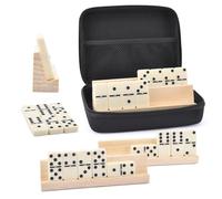 Ensemble de jeu de dominos rétro, ensemble complet de dominos - Adultes Jeu de Dominos Complet | Jeu de société de rassemblement d'amis en famille pour les joueurs de dominos pour de courts voyages, d