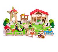 Ensemble de jeu de ferme en bois